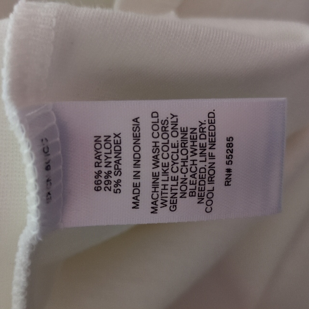 Express Cream Tie-Front Short Sleeve Top - Picture 6 of 6
